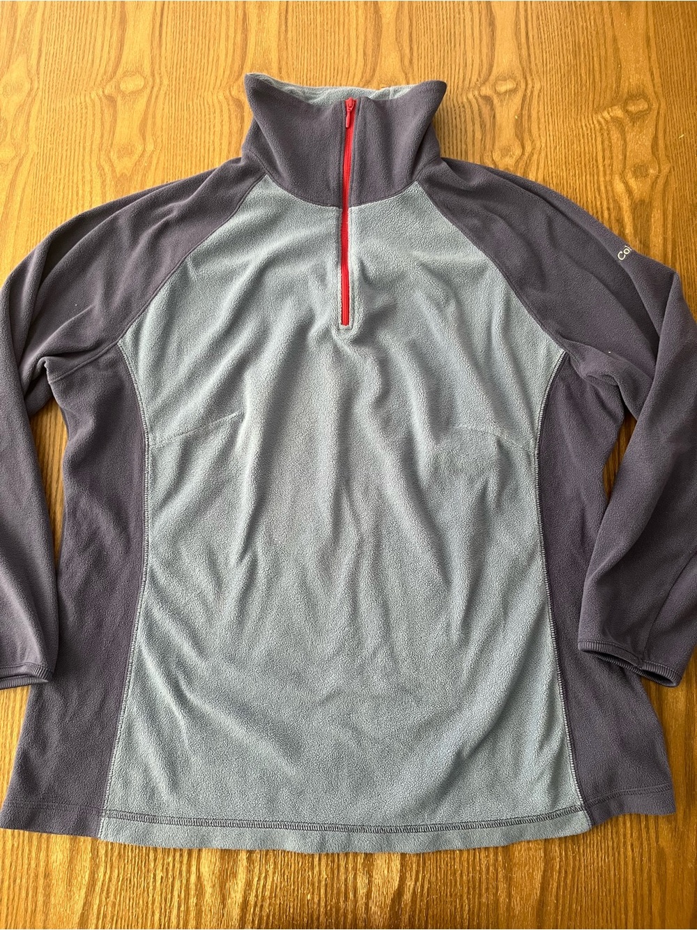 Columbia Grey & Charcoal Quarter-Zip lightweight Fleece pullover